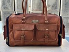 Gvb 30  Men s Leather Extra Large Vintage Duffle Travel Weekend Overnight Bag