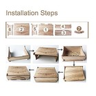  Guest Book Heart Holder - Wooden Wedding Sign A Heart Drop Box 1 Rustic Brown