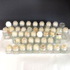 Vintage Apothecary Clear Glass Bottles Lot Of 43
