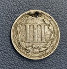 3 Cent Nickel     No Date Visible     Us Three Cent Coin