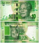 South Africa 10-200 Rand 5 Pieces Set  2013-2016  P-138b-142b  Unc