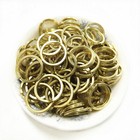 Retro Brass Key Ring Split Rings Flat Keyring 15 20 25 30 35mm Loop Car Keychain