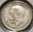 British Silver Threepence - 1919 8 Overdate  see Desc  - King George V