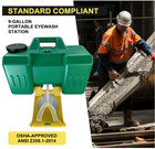 9-gallon Portable Eye Wash Station Osha-approved  Includes Station Sign And 2 In