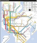 New York City Mta Large Nyc Subway Train Map   Free Vintage Style Art Print