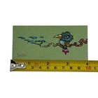 Marq Spusta Mini Micro Handbill 2x4 Print Bird On Branch Light Green Shimmer