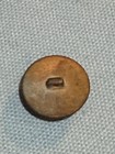 Antique Victorian Floral Brass Button