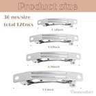 Framendino  120 Pack Blank Diy Metal French Barrette Hair Clips Snap Alligator 