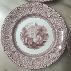 British Buda Pattern Mulberrytransferware Ironstone 9 3 4 Inch Plates Lot Of  4 