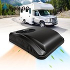 Mieligo 12v Black Rooftop Electric Heat Cooling Air Conditioner Ac Unit For Rv