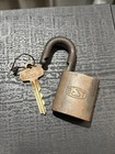 Vintage Brass Best Usa Lock With Original Key Tested Working Antique 