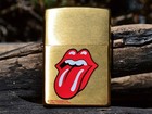 The Rolling Stones Brass Zippo Lighter - Tongue - Mick Jagger - Keith Richards