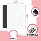 12 Sheets Glossy Printable Magnetic Photo Paper For Inkjet Laser Printers 8 5x11