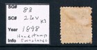 Samoa 1898 - 2  d Srchrgd On 1sh  palm  -  handstamped  - Sc 26v  sg 83  Mint K3