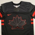 Nike Team Canada Hockey Jersey Mens Medium Black Red Maple Leaf Long Sleeve