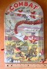 Vintage Louis Marx Combat Bagatelle Tabletop Pinball Game Military Theme 1950s
