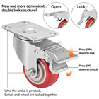 3 Inch Industrial Heavy Duty Swivel Caster Wheels With Brake set Of 4 Safety Loc