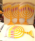 Jewish Hanukkah Chanukah Card Stock Dreidel   Menorah Design Decorations Lot  13