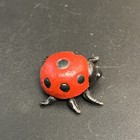 Metal Painted Antique Vtg Style Cast Iron Lady Bug Good Luck Cute 2  Paperweight