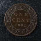 1 Cent 1881h Canada One Large Penny Queen Victoria C    Vf-30