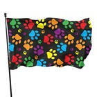  Colorful Dog Paw Flag Outdoor paw Print Colored Garden Flags 3x5 Ft Mh-008