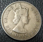 1954 Seychelles One Rupee Coin