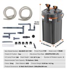 75 Gallon 3 Stage Aquarium Canister Filter 9w Uv 264gph Fish Tank W  Pump