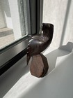 Vintage Hand Carved Wooden Eagle Bird Sculpture 4 5   