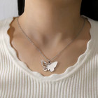 Custom Name Butterfly Pendant Necklace Engraved Jewelry Gold Silver Chain Women