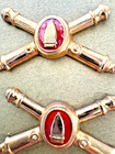 Original Wwii Us Army Officer  Coast Artillery Insignia - Pair