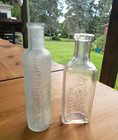 2 Antique Medicine Bottles Mrs  Winslow s Soothing Syrup   Cj Thomson Drug Store