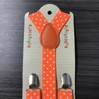 Orange Polka Dot Clip-on Suspender For Kid s Toddlers Boys Girls Infant  usa 