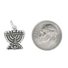 Sterling Silver Jewish Menorah Hanukkah Charm Or Pendant