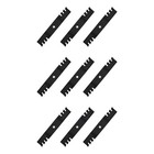  9  Pack Of Interchangeable Toothed Mulching Blades Fits Husqvarna Mowers