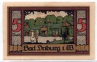 1921 Germany Bad Driburg Notgeld 5 Mark Note  2419 