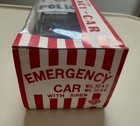Vtg 60s Kyoei Emergency Car Police Highway Patrol Tin Friction Car Box Nos Japan