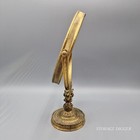 Vtg Ornate Gold Plated Rose Swivel Tabletop Magnifying Cosmetic Mirror Vanity
