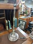 Antique Vintage Robert Abbey Nickel Plated Medical Articulated Table Lamp   