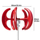 1000w Vertical Axis Lantern Wind Turbine Generator 12v 24v Home Windmill Kit 