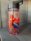 Marvel Spider-man Kids 16 Oz Plastic Water Bottle W  Straw Drink-through Lid