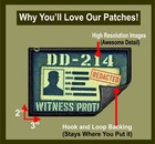 Dd-214 Witness Protection Funny Veteran Morale Patch 2x3 Hook Loop