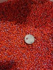 Red White Heart 1000 Gm-african Indian Trade Beads-murano Venetian Vintage Glass