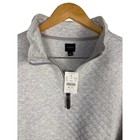 J  Crew Gray Quilted Quarter-zip Pullover - Men s Xl