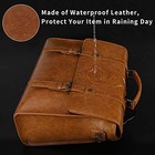 Mens Messenger Bag Vintage 15 6 Inch Waterproof Leather Laptop Briefcase Brown