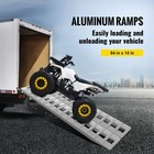 84 x14  Aluminum Ramps 6000lbs Car Trailer Truck 1 Pair Ramps
