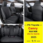 For 2025 Camry Xse Xle  Black Pu Leather Car Seat Covers