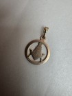 Vintage 10kt  Solid Gold Masonic  Square   Compass Pendant charm