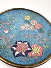 Japanese Cloisonn   Dish - Meiji Era - Lotuses And Other Flowers - 4 75 