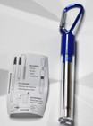 Collapsible Reusable Stainless Steel Straw   Cleaning Brush Carabiner Adjustable