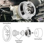For Gm Chevy 5   6 Hole Steering Wheel Polished Hub Adapter Flaming River Ididit